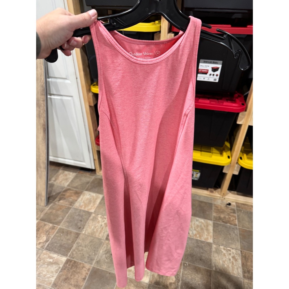 Outdoor Voices Womens Exercise‎ Dress Pink Heathered Racerback Athletic Size M